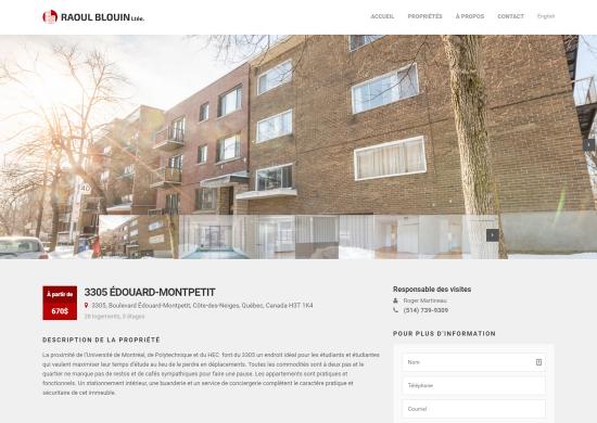 Screenshot n°1 of the Raoul Blouin website Screenshot n°1 of the Raoul Blouin website