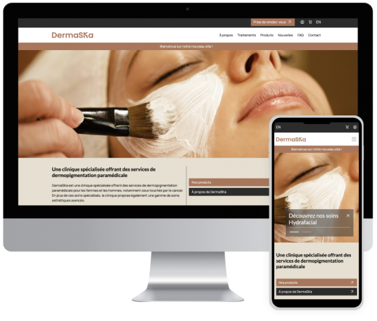 clinique esthétique website dermaska